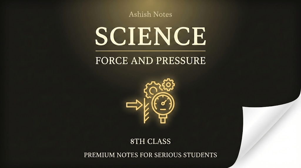 Force and Pressure Class 8 Notes