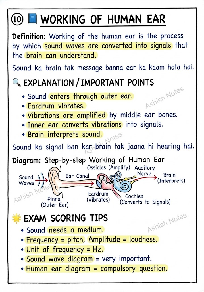 Sound Class 8 Notes