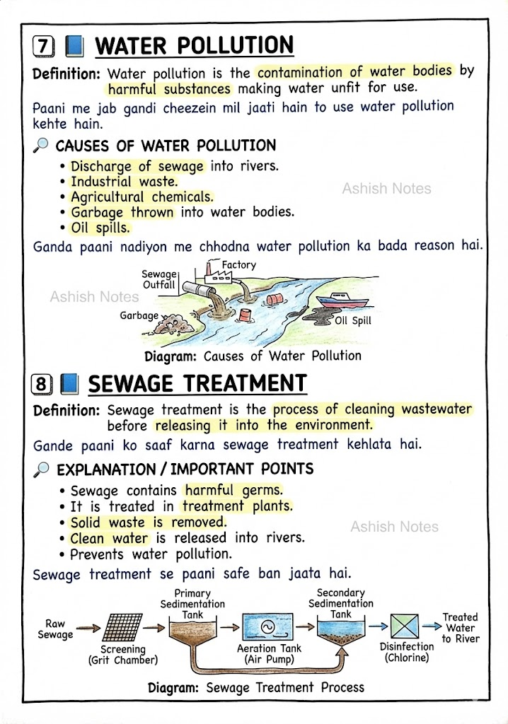 Pollution of Air and Water Class 8 Notes