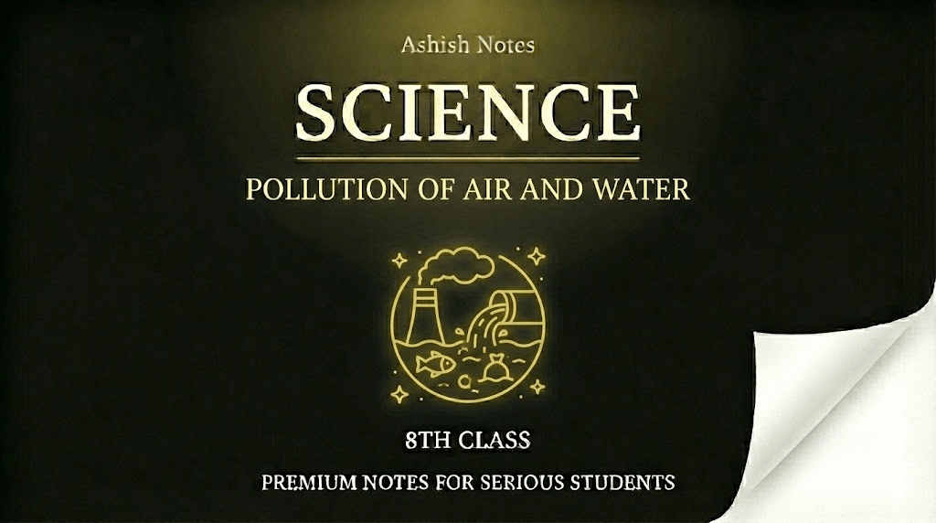 Pollution of Air and Water Class 8 Notes
