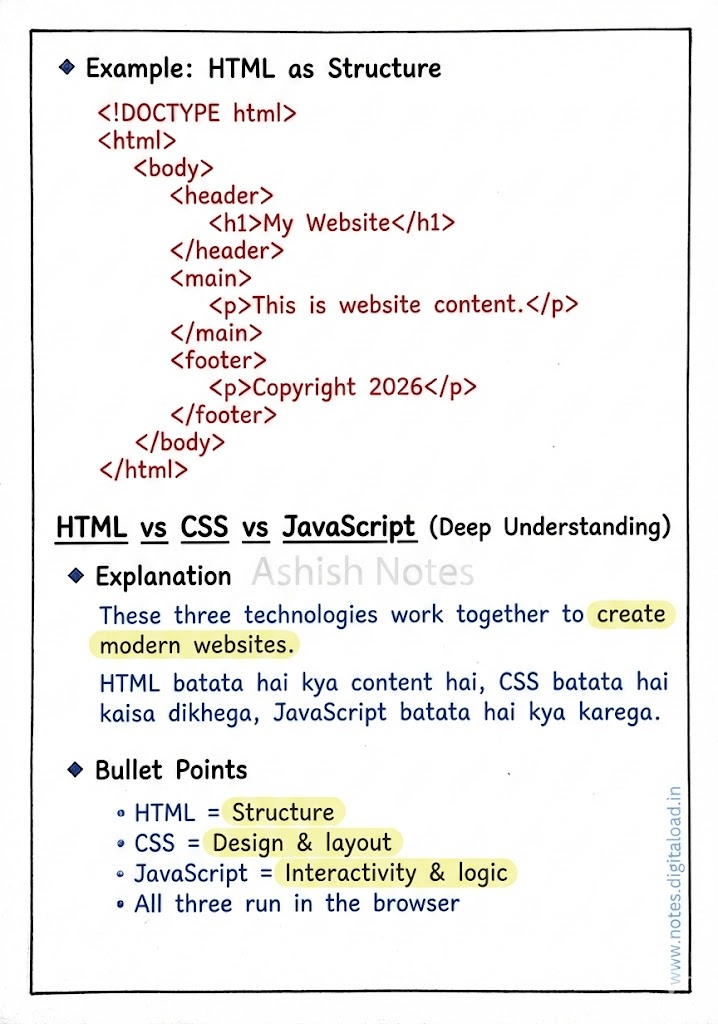 HTML Handwritten Notes