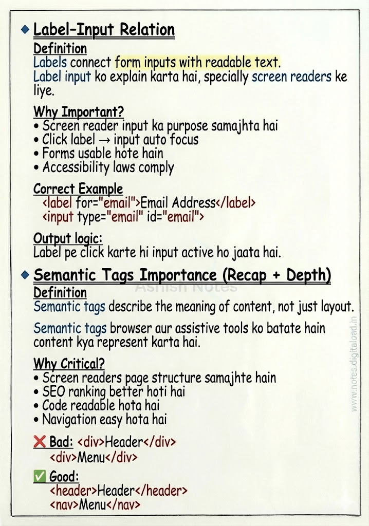 HTML Handwritten Notes