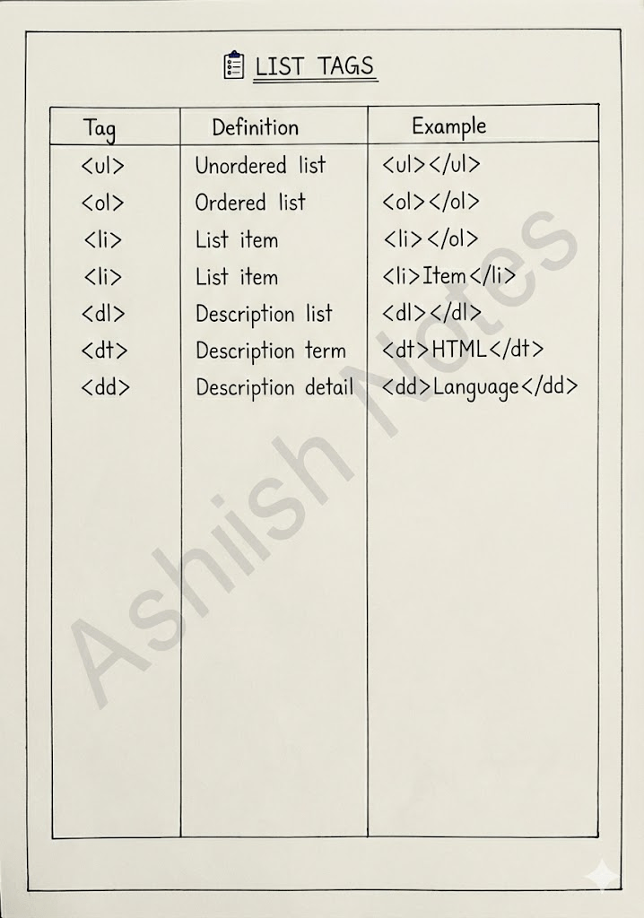 HTML Handwritten Notes
