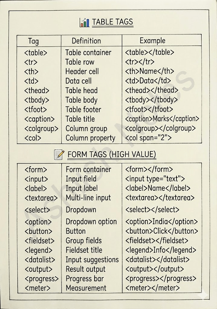 HTML Handwritten Notes