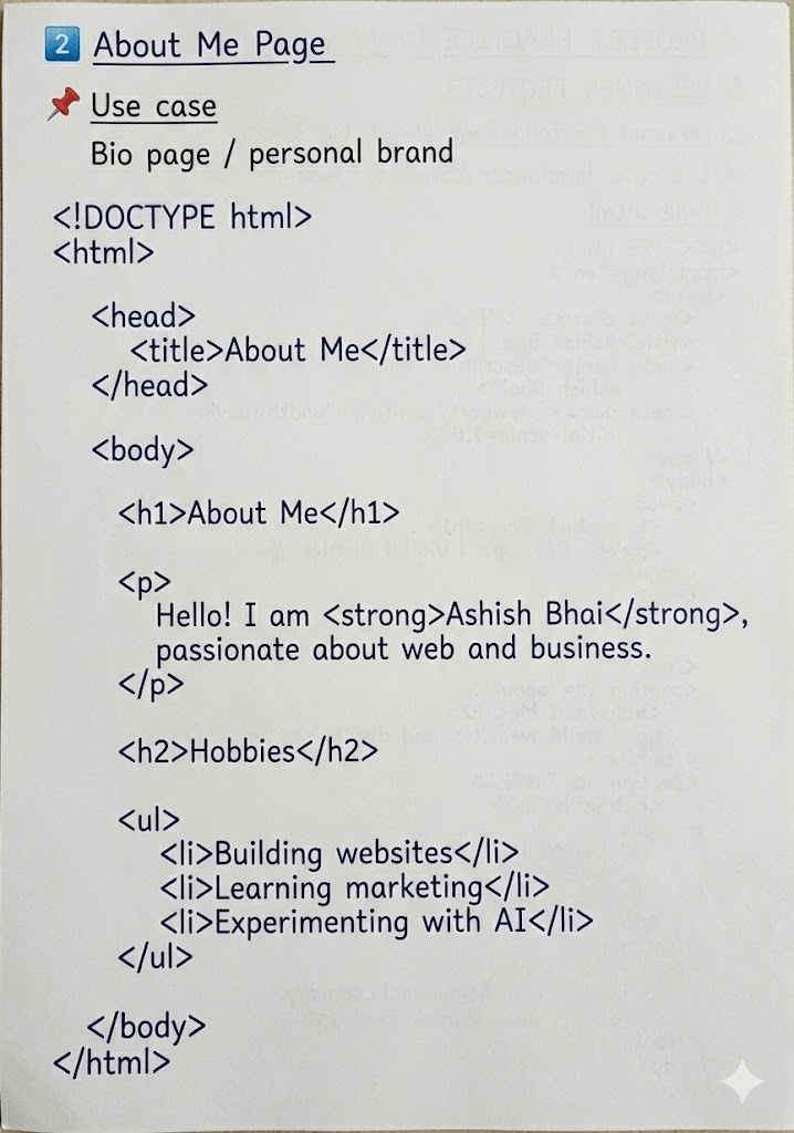 HTML Handwritten Notes