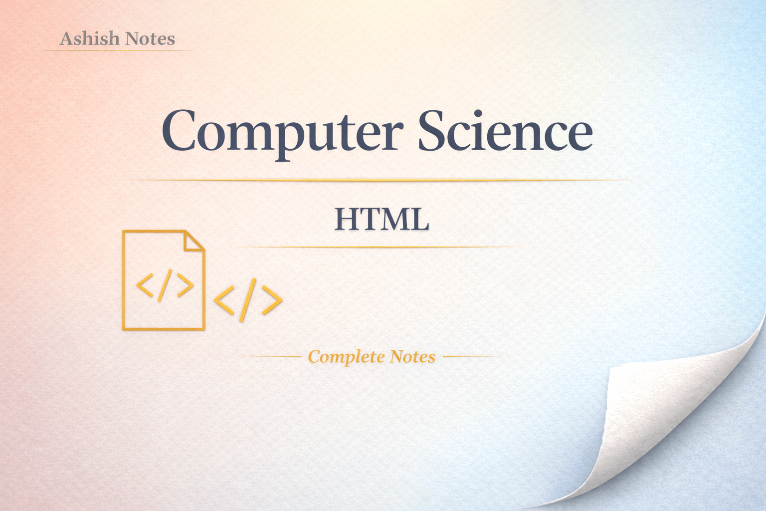 Home 8 HTML Handwritten Notes