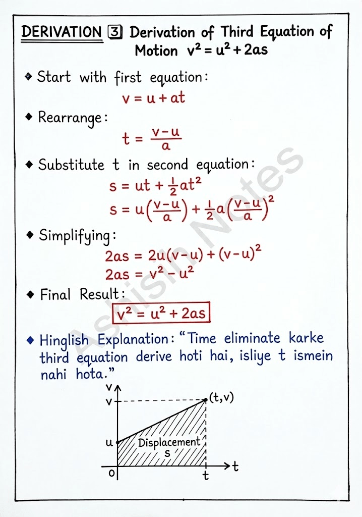 Motion in a Straight Line Physics Notes