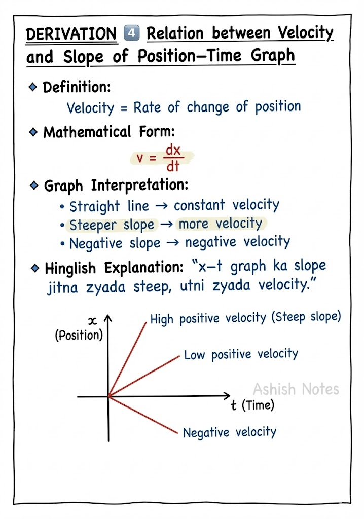 Motion in a Straight Line Physics Notes