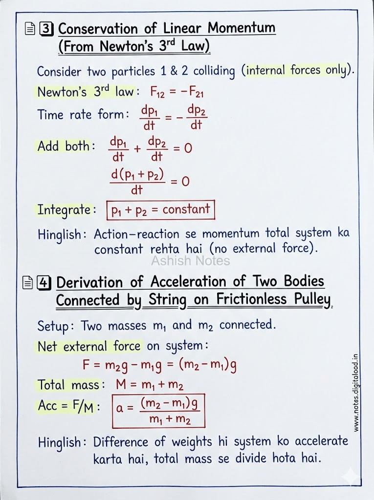 Law of motions Notes