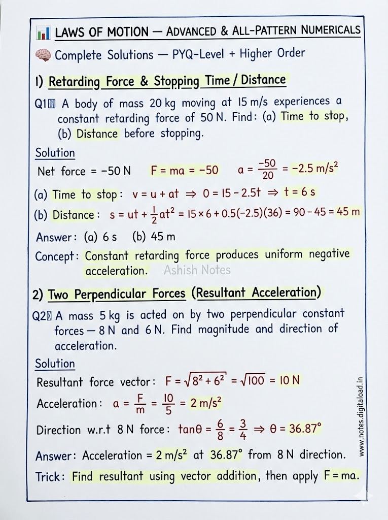 Law of motions Notes