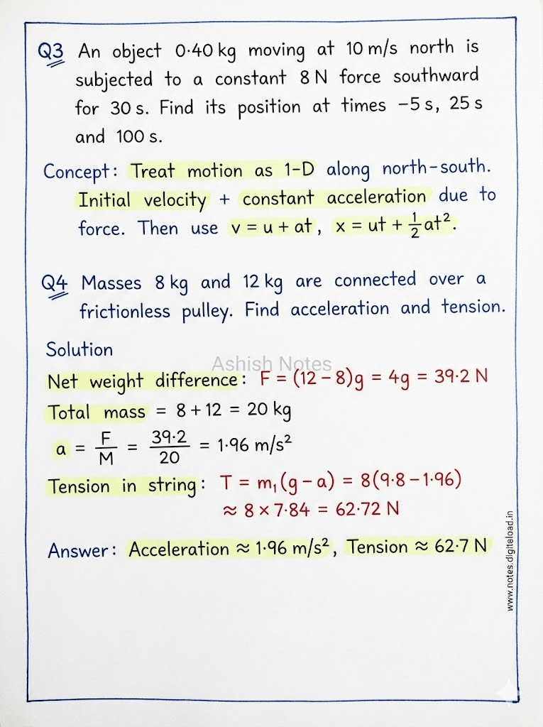 Law of motions Notes