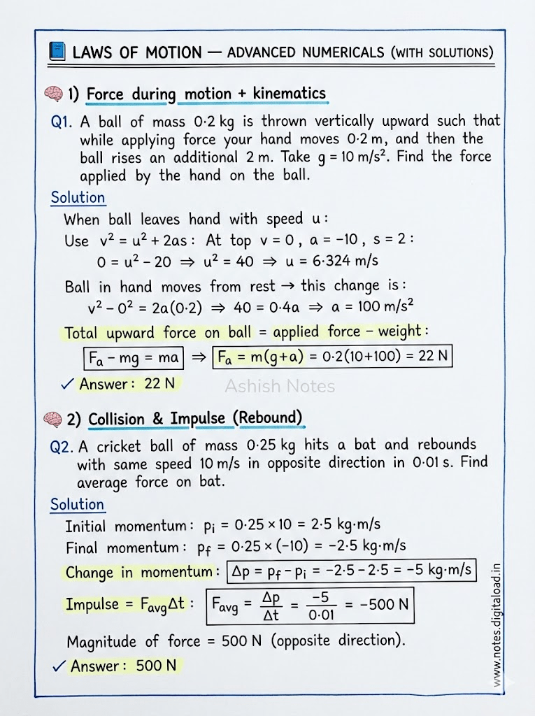 Law of motions Notes